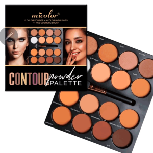 Color Contour Powder Palette with 4 Highlighters – Micolor